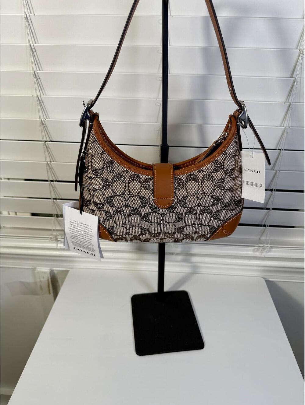 COACH The COACH Originals Crystal Signature Jacquard Hamptons Hobo - Picture 10 of 10